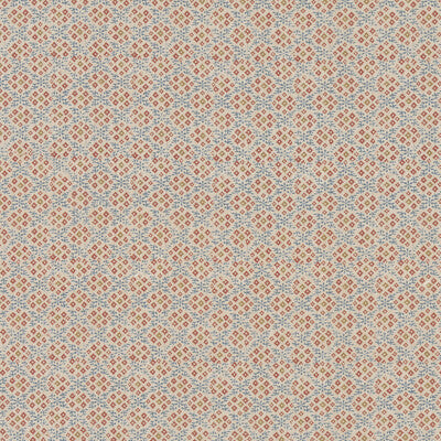 G P & J BAKER BP11001.1.0 GRANTLY INDIGO/RED Fabric - Eade's Wallpaper