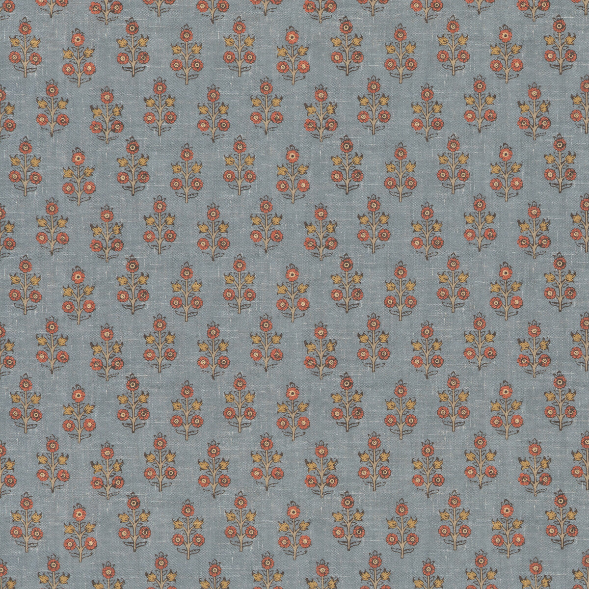 G P & J BAKER BP11003.1.0 POPPY SPRIG DENIM Fabric - Eade's Wallpaper