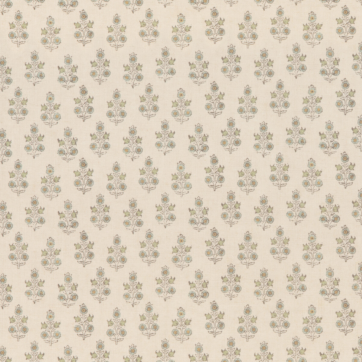 G P & J BAKER BP11003.4.0 POPPY SPRIG AQUA Fabric - Eade's Wallpaper