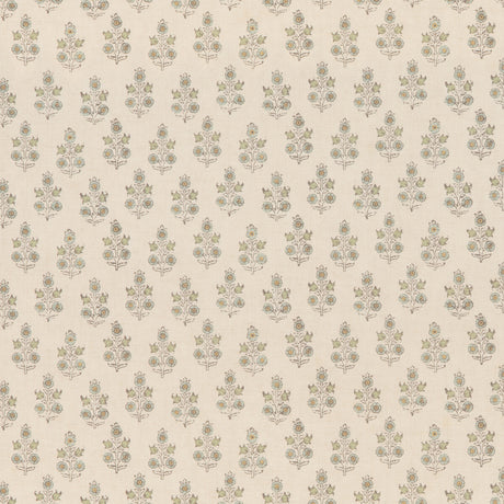 G P & J BAKER BP11003.4.0 POPPY SPRIG AQUA Fabric - Eade's Wallpaper