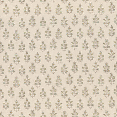 G P & J BAKER BP11003.4.0 POPPY SPRIG AQUA Fabric - Eade's Wallpaper