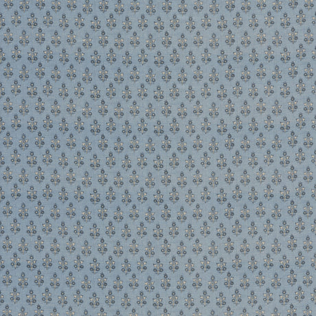 G P & J BAKER BP11003.5.0 POPPY SPRIG BLUE Fabric - Eade's Wallpaper
