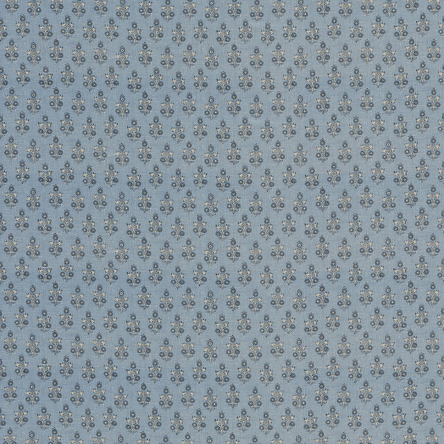 G P & J BAKER BP11003.5.0 POPPY SPRIG BLUE Fabric - Eade's Wallpaper