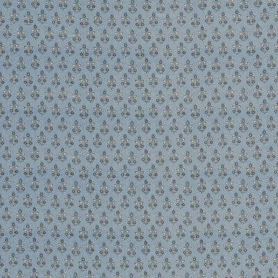 G P & J BAKER BP11003.5.0 POPPY SPRIG BLUE Fabric - Eade's Wallpaper