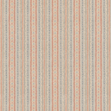 G P & J BAKER BP11005.1.0 COMPTON INDIGO/RED Fabric - Eade's Wallpaper