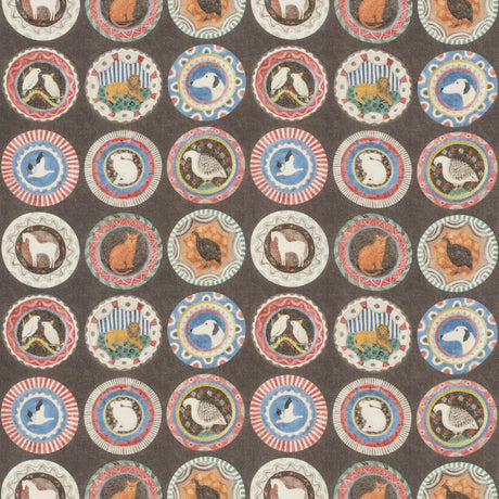 G P & J BAKER BP11047.2.0 ROBINA'S DINNER PARTY COCOA Fabric - Eade's Wallpaper