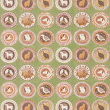 G P & J BAKER BP11047.3.0 ROBINA'S DINNER PARTY GREEN Fabric - Eade's Wallpaper