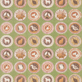 G P & J BAKER BP11047.3.0 ROBINA'S DINNER PARTY GREEN Fabric - Eade's Wallpaper