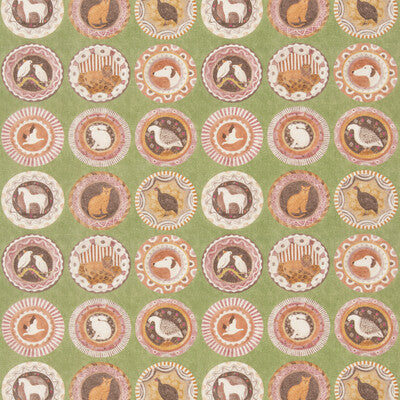 G P & J BAKER BP11047.3.0 ROBINA'S DINNER PARTY GREEN Fabric - Eade's Wallpaper