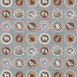 G P & J BAKER BP11047.5.0 ROBINA'S DINNER PARTY TEAL Fabric - Eade's Wallpaper