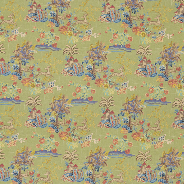 G P & J BAKER BP11048.3.0 KNIGHT'S TALE TEXTURE SPRING GREEN Fabric - Eade's Wallpaper