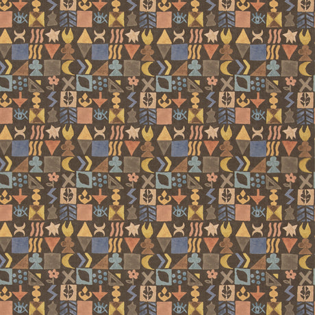 G P & J BAKER BP11049.2.0 POTATO PRINT CHOCOLATE Fabric - Eade's Wallpaper