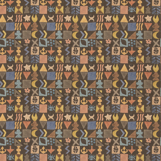 G P & J BAKER BP11049.2.0 POTATO PRINT CHOCOLATE Fabric - Eade's Wallpaper