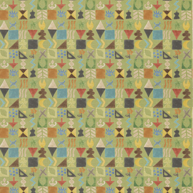 G P & J BAKER BP11049.3.0 POTATO PRINT GREEN Fabric - Eade's Wallpaper