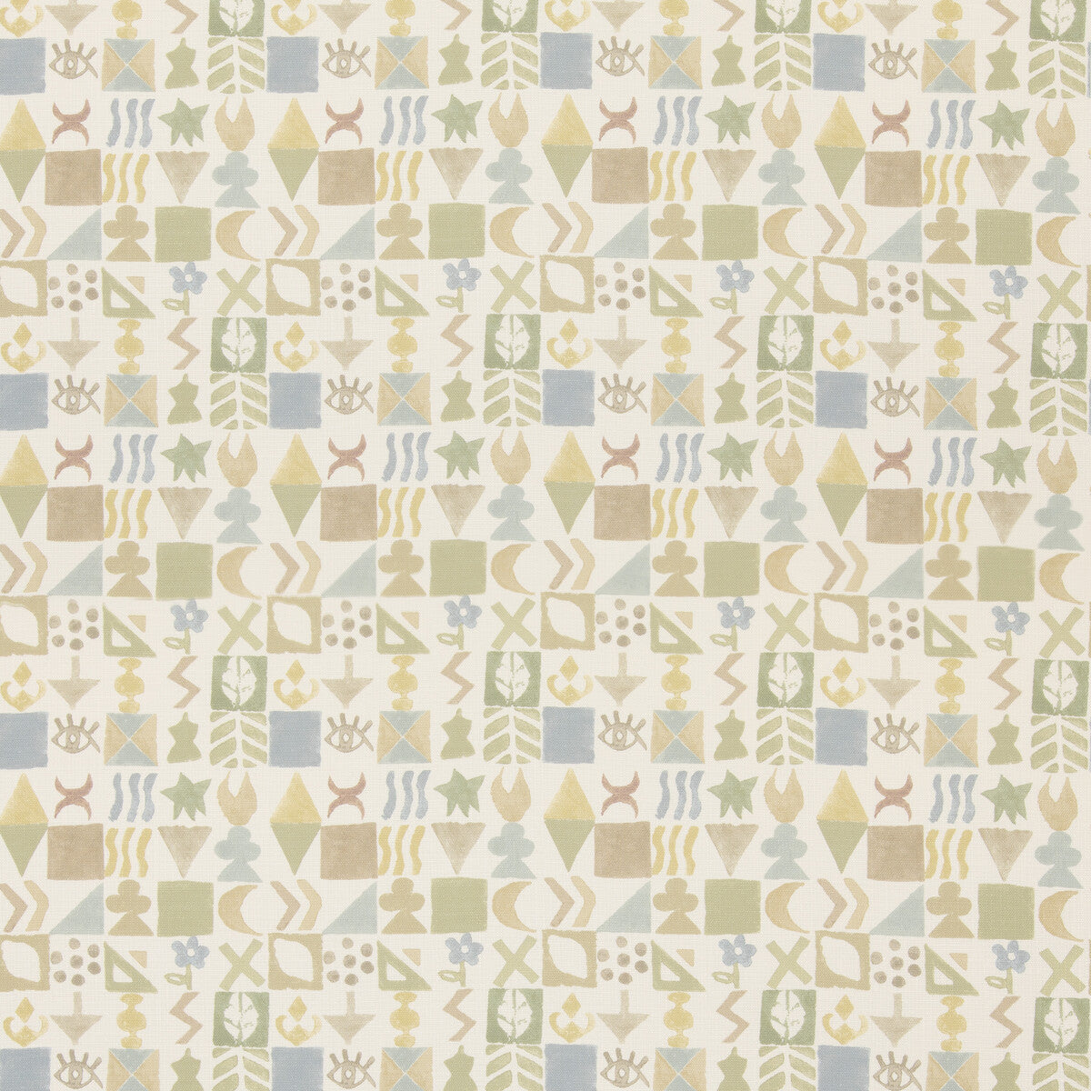G P & J BAKER BP11049.4.0 POTATO PRINT SAGE Fabric - Eade's Wallpaper