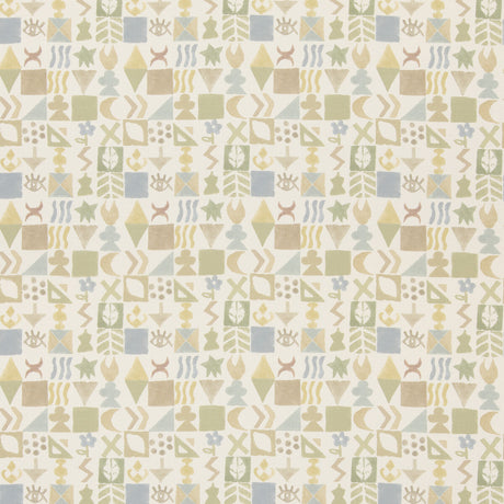 G P & J BAKER BP11049.4.0 POTATO PRINT SAGE Fabric - Eade's Wallpaper