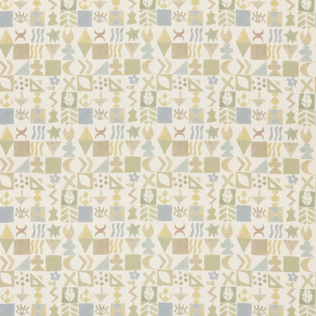 G P & J BAKER BP11049.4.0 POTATO PRINT SAGE Fabric - Eade's Wallpaper