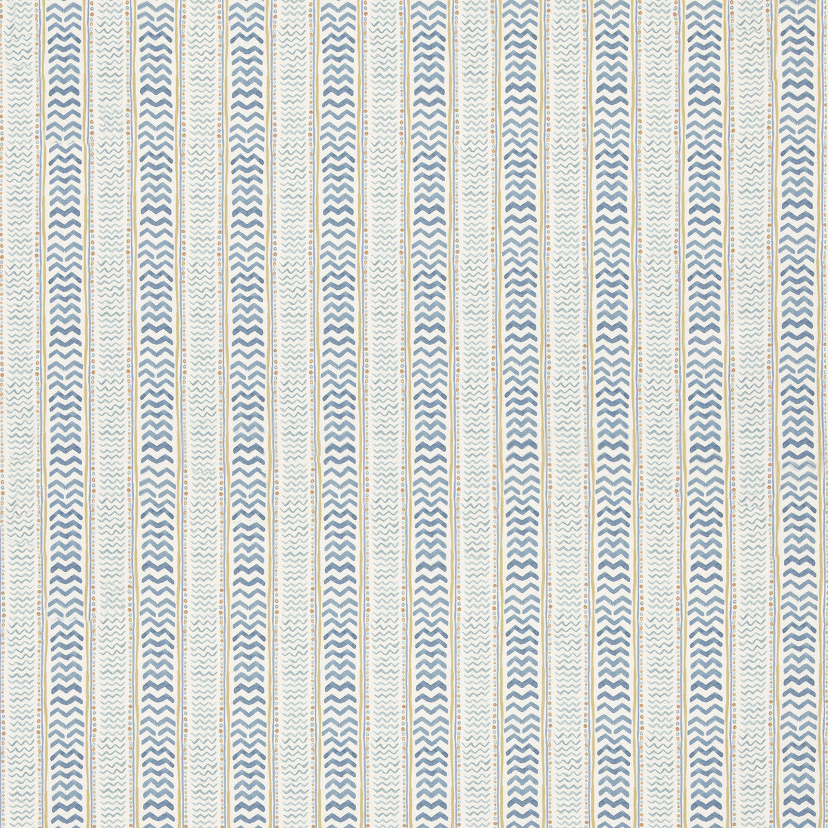 G P & J BAKER BP11050.4.0 WRIGGLE ROOM BLUE/YELLOW Fabric - Eade's Wallpaper