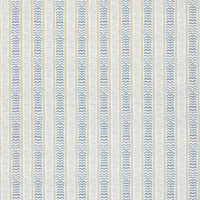 G P & J BAKER BP11050.4.0 WRIGGLE ROOM BLUE/YELLOW Fabric - Eade's Wallpaper
