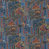 G P & J BAKER BP11052.1.0 FRONT ROW JEWEL BLUE Fabric - Eade's Wallpaper