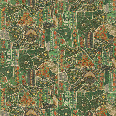 G P & J BAKER BP11052.2.0 FRONT ROW JEWEL GREEN Fabric - Eade's Wallpaper