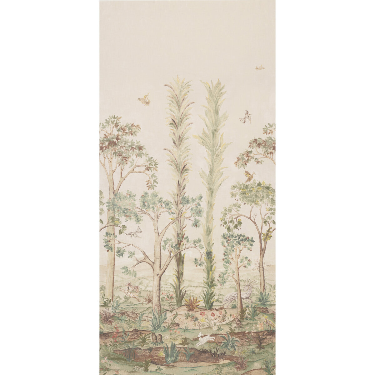 G P & J BAKER BP11057.3.0 TALL TREES PRINTED PANEL SUNSET Fabric - Eade's Wallpaper