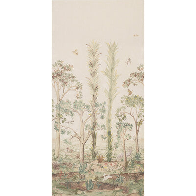 G P & J BAKER BP11057.3.0 TALL TREES PRINTED PANEL SUNSET Fabric - Eade's Wallpaper
