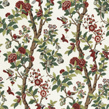 G P & J BAKER BP11072.1.0 ELDON DOCUMENT RED/GREEN Fabric - Eade's Wallpaper