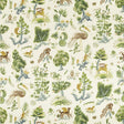 G P & J BAKER BP11073.2.0 GERTRUDE EMERALD/BLUE Fabric - Eade's Wallpaper
