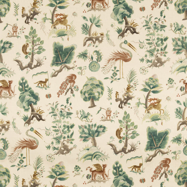 G P & J BAKER BP11073.3.0 GERTRUDE PLASTER/SAGE Fabric - Eade's Wallpaper