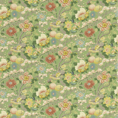 G P & J BAKER BP11075.1.0 LITTLE MAGNOLIA EMERALD Fabric - Eade's Wallpaper