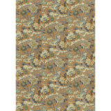 G P & J BAKER BP11075.3.0 LITTLE MAGNOLIA TEAL/ORANGE Fabric - Eade's Wallpaper