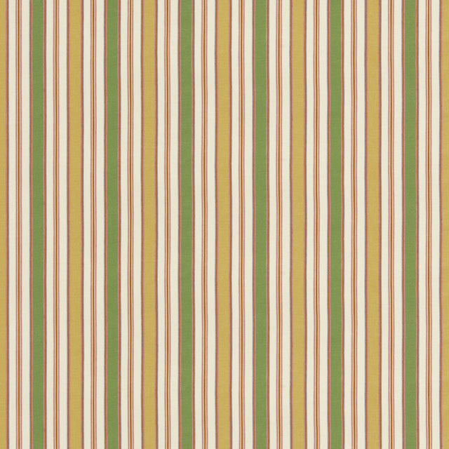 G P & J BAKER BP11076.3.0 MELBOURNE STRIPE EMERALD/YELLOW Fabric - Eade's Wallpaper