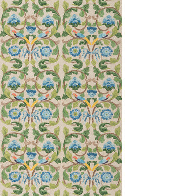 G P & J BAKER TUDOR ROSE BP11135.2.0 in BLUE/GREEN Wallpaper