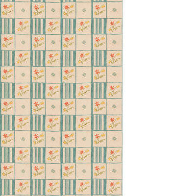 G P & J BAKER FORGET-ME-NOT BP11137.4.0 in TEAL/SPICE Wallpa
