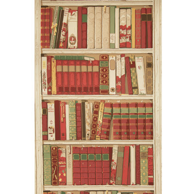 BRUNSCHWIG & FILS BR-69080.166.0 BIBLIOTHEQUE RED Wallpaper - Eade's Wallpaper
