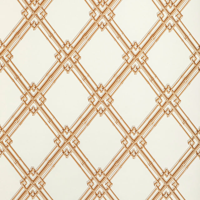 BRUNSCHWIG & FILS BR-69411.4.0 TREILLAGE DE BAMBOU GOLD Wallpaper - Eade's Wallpaper