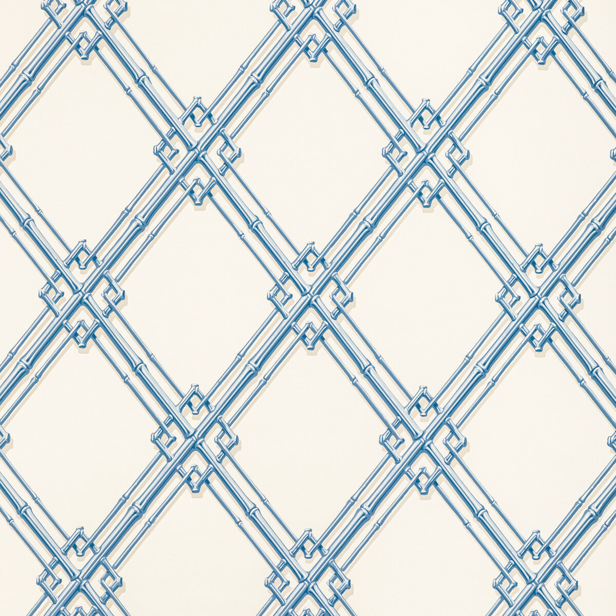 BRUNSCHWIG & FILS BR-69411.5.0 TREILLAGE DE BAMBOU BLUE Wallpaper - Eade's Wallpaper