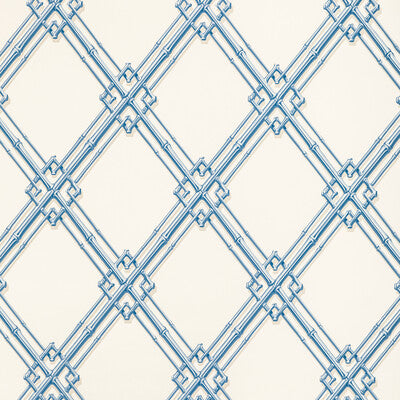 BRUNSCHWIG & FILS BR-69411.5.0 TREILLAGE DE BAMBOU BLUE Wallpaper - Eade's Wallpaper
