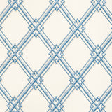 BRUNSCHWIG & FILS BR-69411.5.0 TREILLAGE DE BAMBOU BLUE Wallpaper - Eade's Wallpaper