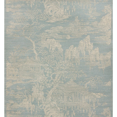 BRUNSCHWIG & FILS BR-69489.200.0 LOYANG ON SISAL & COTTON CREAM ON ICEBERG Wallpaper - Eade's Wallpaper