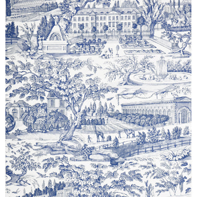 BRUNSCHWIG & FILS BR-69504.222.0 ZARAFA BLUE Wallpaper - Eade's Wallpaper