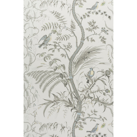 BRUNSCHWIG & FILS BR-69518.11.0 BIRD AND THISTLE GRAY Wallpaper - Eade's Wallpaper
