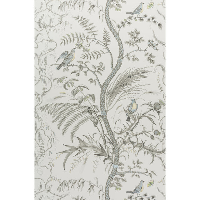 BRUNSCHWIG & FILS BR-69518.11.0 BIRD AND THISTLE GRAY Wallpaper - Eade's Wallpaper