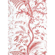 BRUNSCHWIG & FILS BR-69518.166.0 BIRD AND THISTLE RED Wallpaper - Eade's Wallpaper
