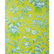 BRUNSCHWIG & FILS BR-69520.248.0 SHELL TOILE AQUA ON LIME Wallpaper - Eade's Wallpaper