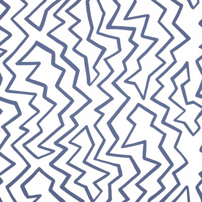 BRUNSCHWIG & FILS BR-69540.279.0 STACCATO ON VINYL BLUEBERRY ON WHITE Wallpaper - Eade's Wallpaper