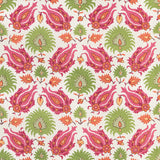 BRUNSCHWIG & FILS BR-700020.7312.0 KASHMIRI LINEN PRINT PINK/GREEN Fabric - Eade's Wallpaper