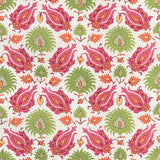 BRUNSCHWIG & FILS BR-700020.7312.0 KASHMIRI LINEN PRINT PINK/GREEN Fabric - Eade's Wallpaper