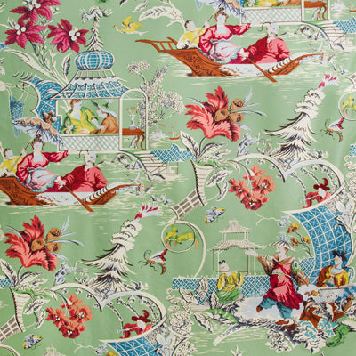 BRUNSCHWIG & FILS BR-70273.04.0 PILLEMENT GLAZED CHINTZ GREEN Fabric - Eade's Wallpaper